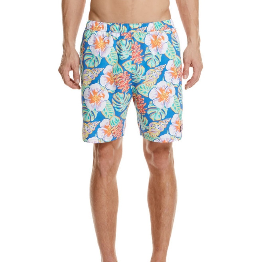 Vineyard Vines Island Leaves Chappy Swim Trunks Sm